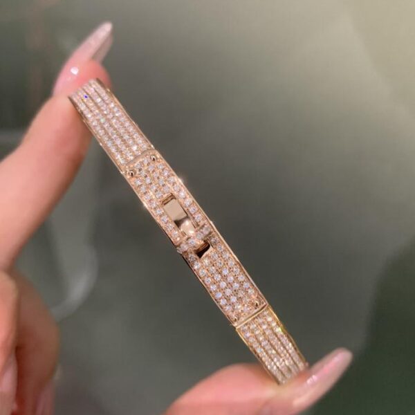 replica,repliche,fake,1:1,earrings,bracelet,ring,jewelry Bracciale Hermès Cartier con diamanti pieni di alta qualità in vero oro 18 carati e veri diamanti (D180)