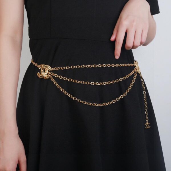 replica,repliche,fake,1:1,earrings,bracelet,ring,jewelry Chanel nuova catena in vita medievale con motivo a rombi (5BD8)