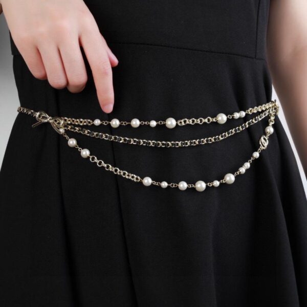 replica,repliche,fake,1:1,earrings,bracelet,ring,jewelry Chanel nuova catena in vita in pelle di agnello (D5E2)