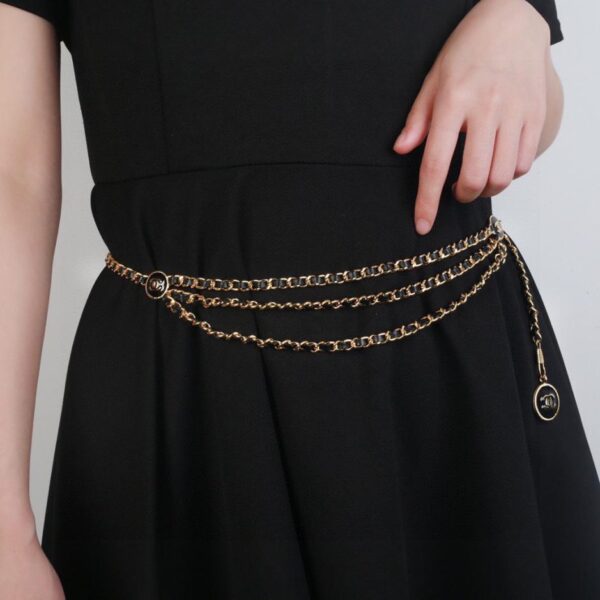 replica,repliche,fake,1:1,earrings,bracelet,ring,jewelry Chanel nuova catena in vita con leone in pelle di agnello (5E99)