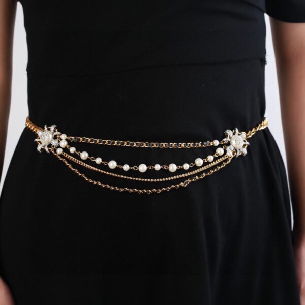replica,repliche,fake,1:1,earrings,bracelet,ring,jewelry Catena in vita Chanel nuovo stile (2AA6)