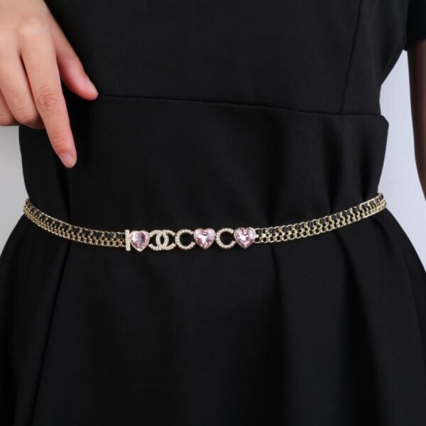 replica,repliche,fake,1:1,earrings,bracelet,ring,jewelry Chanel nuova catena in vita in pelle di agnello (F77C)