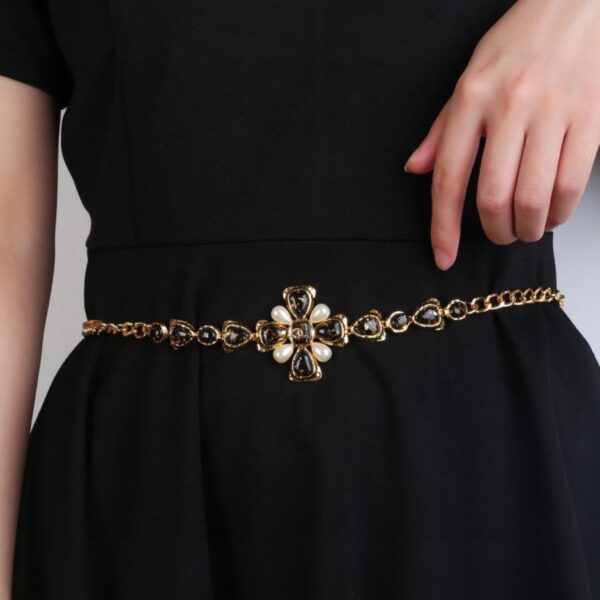 replica,repliche,fake,1:1,earrings,bracelet,ring,jewelry Chanel nuova catena in vita color ambra (8D23)