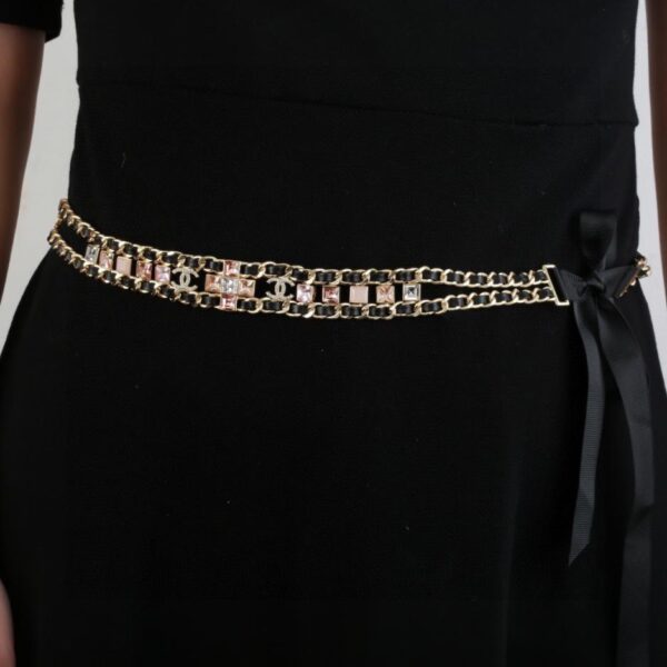 replica,repliche,fake,1:1,earrings,bracelet,ring,jewelry Chanel nuova catena in vita in pelle di agnello (9C91)