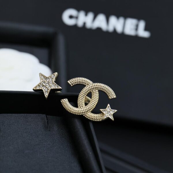 replica,repliche,fake,1:1,earrings,bracelet,ring,jewelry Anello Stella Doppia C Chanel (438B)
