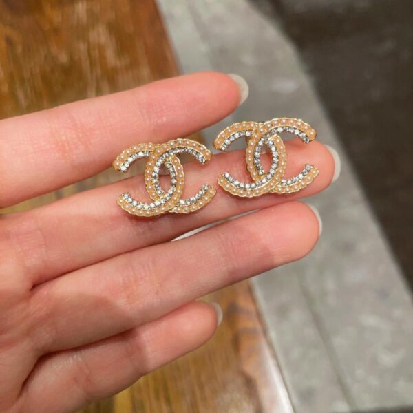 replica,repliche,fake,1:1,earrings,bracelet,ring,jewelry Orecchini Chanel di seconda mano (3BCB)