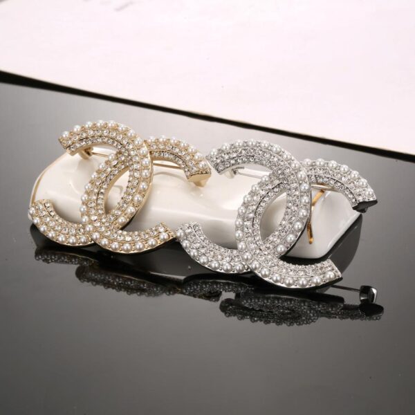 replica,repliche,fake,1:1,earrings,bracelet,ring,jewelry Chanel nuova spilla doppia C di lancio (DFF5)