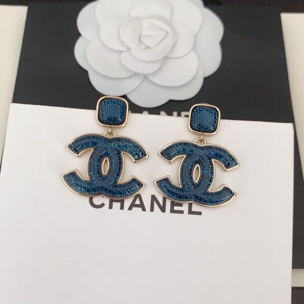 Chanel ultimi orecchini cc blu (6A23)