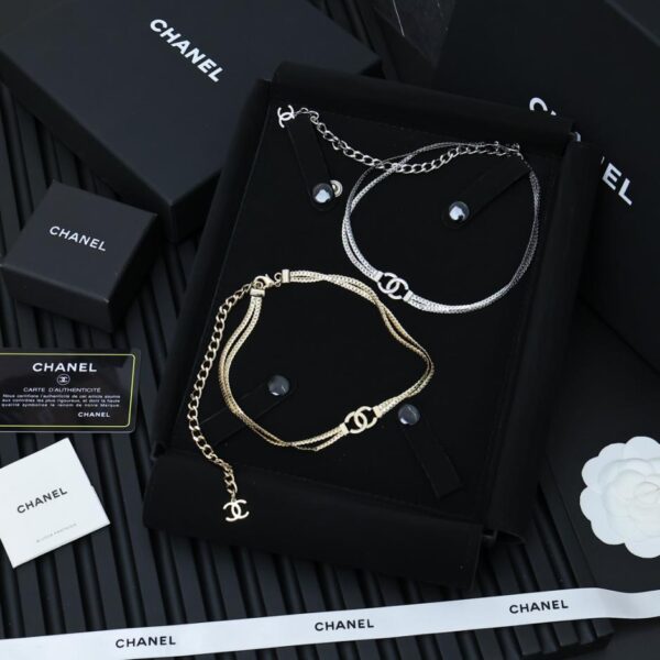 replica,repliche,fake,1:1,earrings,bracelet,ring,jewelry Catena Chanel a doppio strato con osso di serpente (029D)