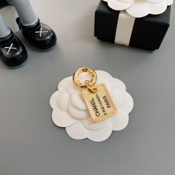 replica,repliche,fake,1:1,earrings,bracelet,ring,jewelry Spilla Chanel con etichetta rotonda serie C Vintage (E698)