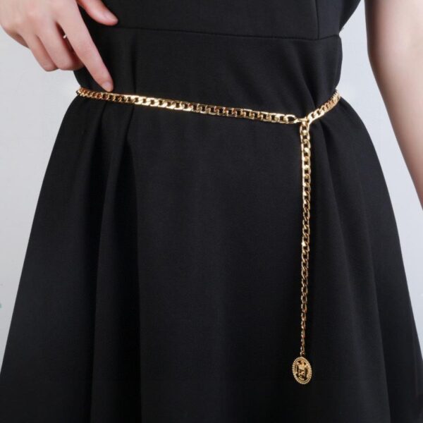 replica,repliche,fake,1:1,earrings,bracelet,ring,jewelry Chanel nuova catena in vita con corona antica (D77F)