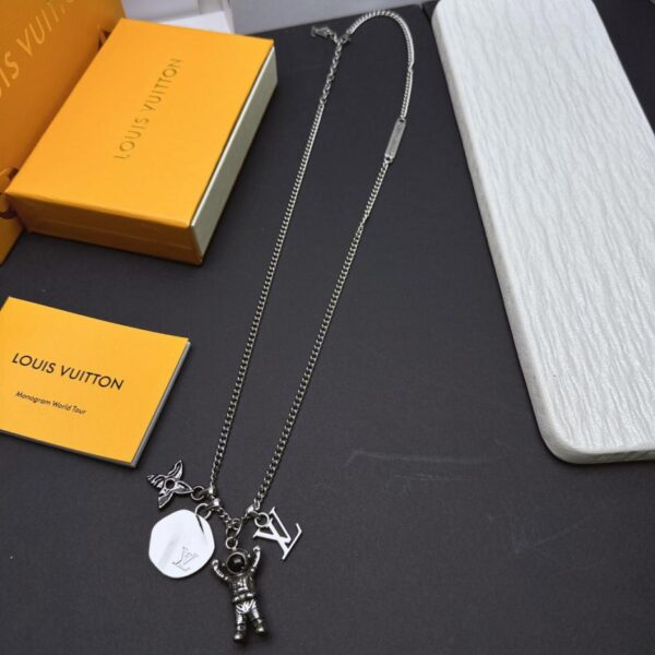 replica,repliche,fake,1:1,earrings,bracelet,ring,jewelry Collana Louis Vuitton stile coppia (FBE5)