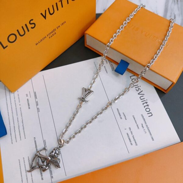 replica,repliche,fake,1:1,earrings,bracelet,ring,jewelry Collana Louuis Vuitton RW contatore nuovo modello di coppia stile (73AB)