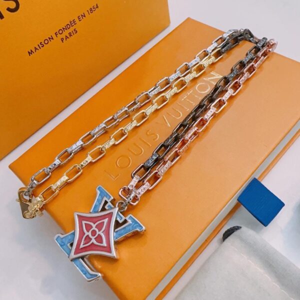 replica,repliche,fake,1:1,earrings,bracelet,ring,jewelry Collana Louuis Vuitton RW contatore nuovo modello di coppia stile (E662)