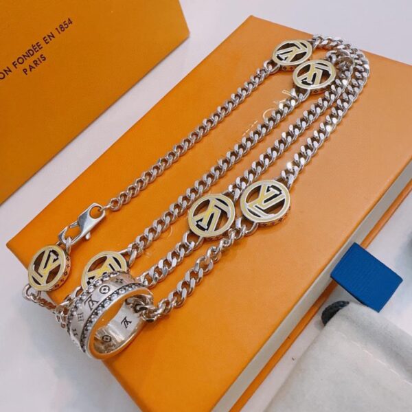 replica,repliche,fake,1:1,earrings,bracelet,ring,jewelry Collana Louuis Vuitton RW contatore nuovo modello di coppia stile (523E)