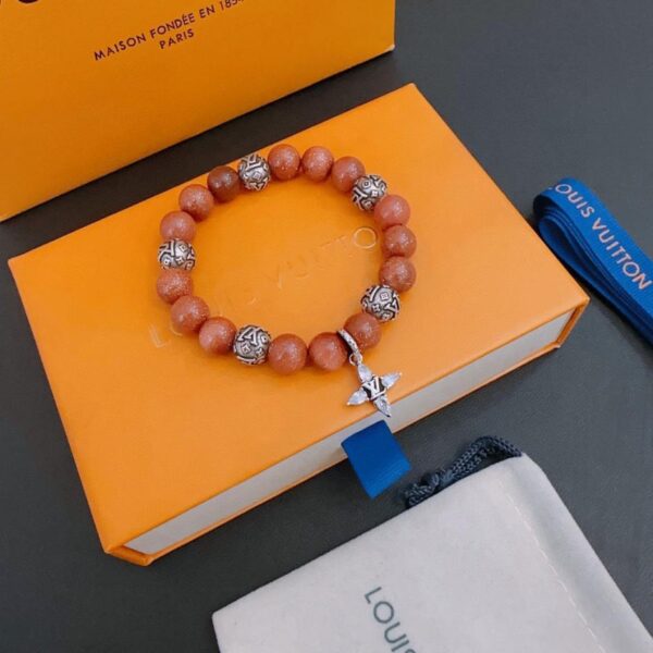 replica,repliche,fake,1:1,earrings,bracelet,ring,jewelry Bracciale Louuis Vuitton RW in agata multielemento e argento tailandese, stesso stile per le coppie (4C92)