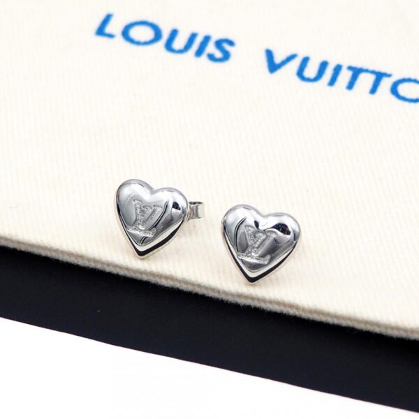 Orecchini Louis Vuitton a forma di cuore con lettera (08D3)