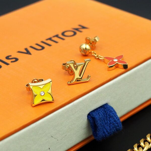 replica,repliche,fake,1:1,earrings,bracelet,ring,jewelry Set di orecchini Louis Vuitton Alba (1615)