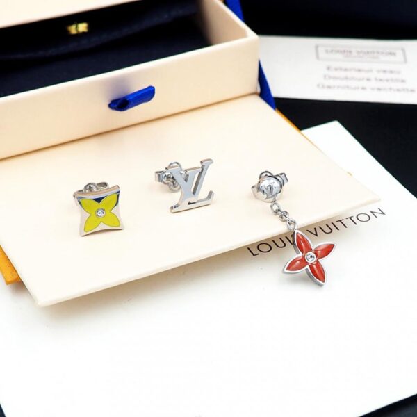 replica,repliche,fake,1:1,earrings,bracelet,ring,jewelry Set orecchini Louis Vuitton Alba (621F)