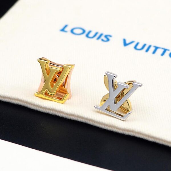 replica,repliche,fake,1:1,earrings,bracelet,ring,jewelry Orecchini a bottone Louis Vuitton tricolore fronte e retro a doppia faccia (9776)