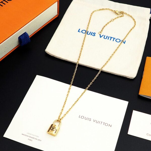 Collana Lockit in argento Louis Vuitton Charity Lock in edizione limitata (372F)