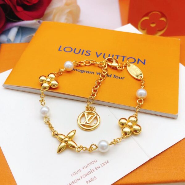 Louuis Vuitton ultimo braccialetto di perle lucide (90F1)