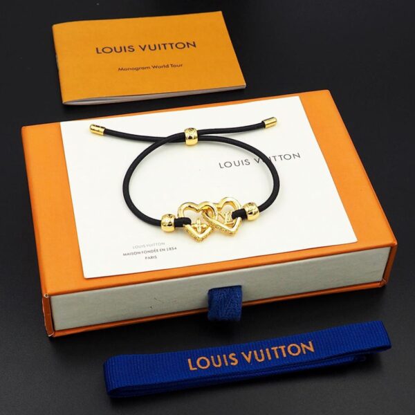 Bracciale Louis Vuitton My LV Love con cordino elastico (42C2)