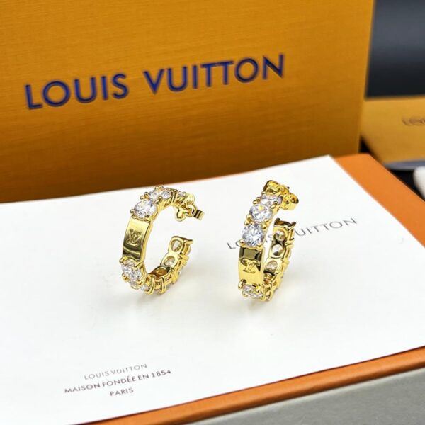 replica,repliche,fake,1:1,earrings,bracelet,ring,jewelry Orecchini Louis Vuitton con diamanti pieni di cristalli(3663)