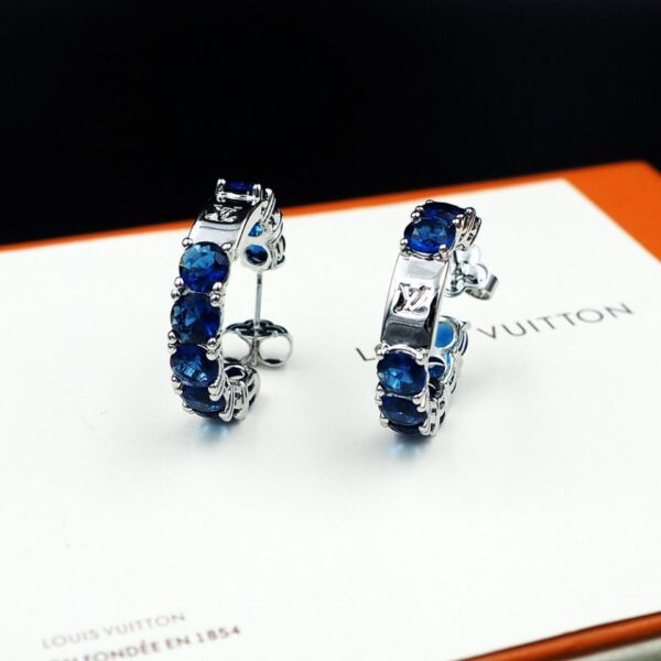 replica,repliche,fake,1:1,earrings,bracelet,ring,jewelry Orecchini Louis Vuitton con cristalli pieni di diamanti (E137)