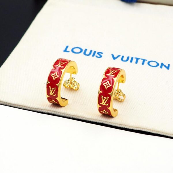 replica,repliche,fake,1:1,earrings,bracelet,ring,jewelry Orecchini Louis Vuitton Nanogram smalto (80C6)