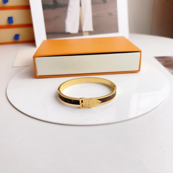 Bracciale Louis Vuitton vintage in metallo cucito per presbiopia (8645)