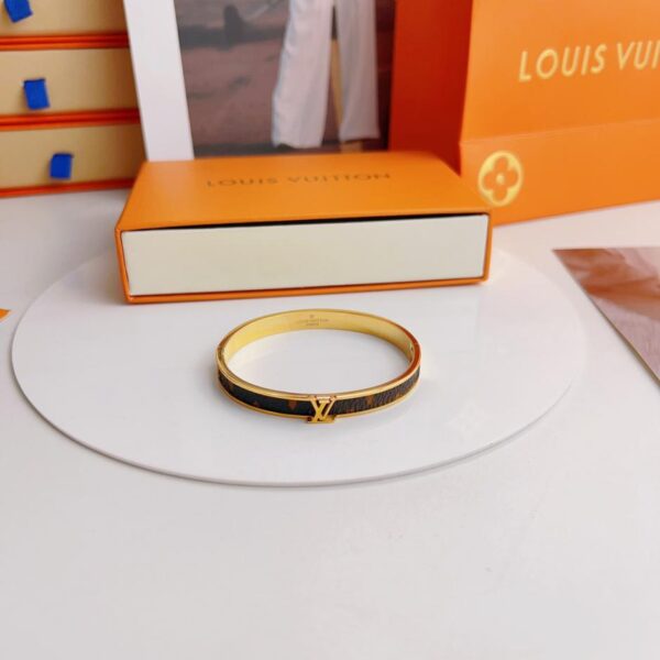 Bracciale in metallo cucito presbiopia vintage Louis Vuitton (F71F)