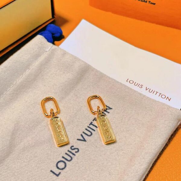 replica,repliche,fake,1:1,earrings,bracelet,ring,jewelry Orecchini LES GASTONS VUITTON TAG SINGLE HOOP in oro 18 carati (oro) (BDAC)