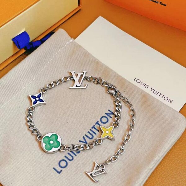 Bracciale Louuis Vuitton con fila di monogrammi (C8E2)