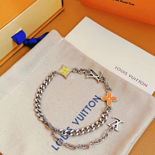 Bracciale Louuis Vuitton con fila di monogrammi (70DD)