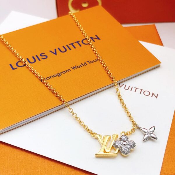 Ultima collana coordinata in oro e argento di Louuis Vuitton (058E)