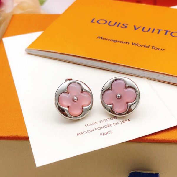 replica,repliche,fake,1:1,earrings,bracelet,ring,jewelry Gli ultimi orecchini di madreperla rosa di Louuis Vuitton (0D38)