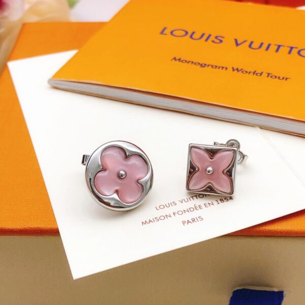 replica,repliche,fake,1:1,earrings,bracelet,ring,jewelry Louuis Vuitton ultimi orecchini in madreperla rosa (9473)