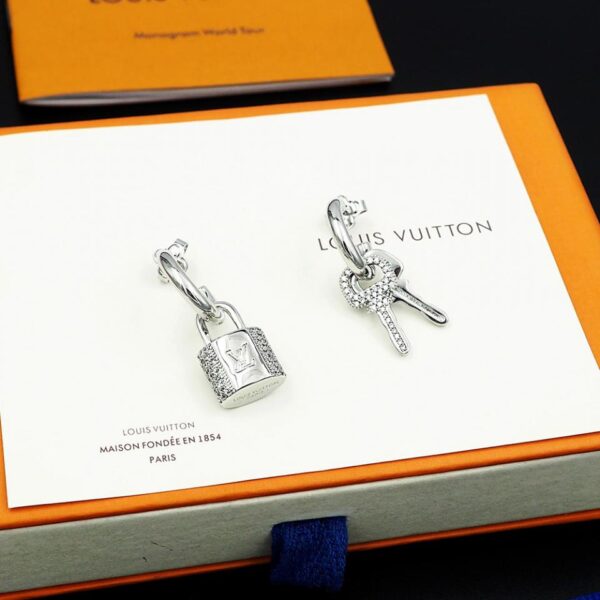 replica,repliche,fake,1:1,earrings,bracelet,ring,jewelry Orecchini Louis Vuitton Lucchetto (E6CA)