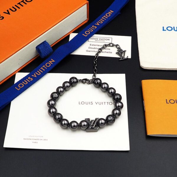 Bracciale Louis Vuitton con perle monogramma (01EA)