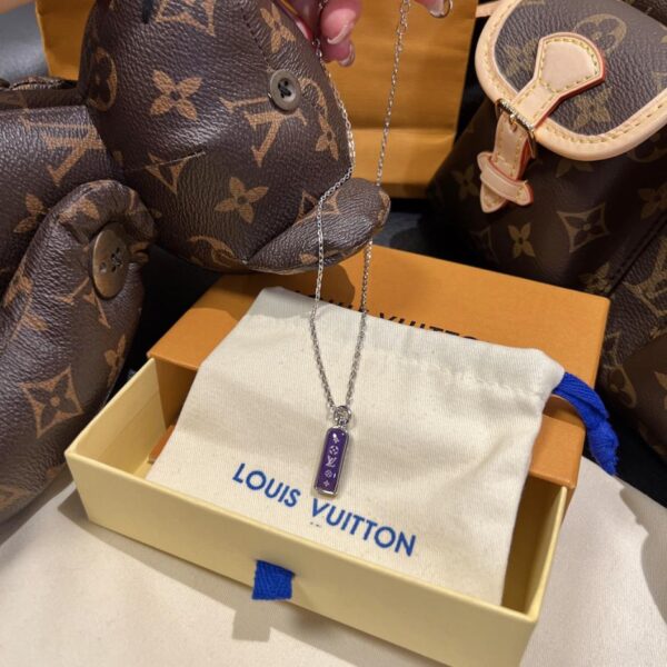 Collana Louis Vuitton con targhetta in smalto colorato con contatore sincronizzato (0ED1)