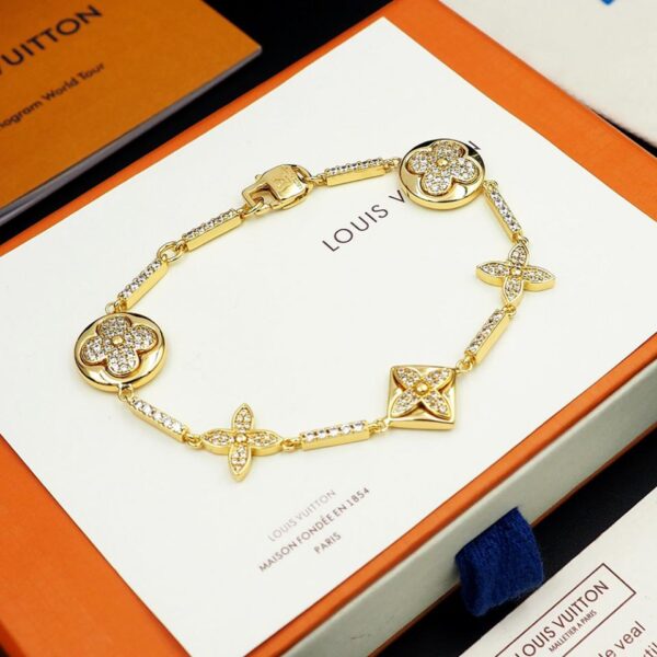 replica,repliche,fake,1:1,earrings,bracelet,ring,jewelry Bracciale Louis Vuitton con diamanti presbiopia (E08F)
