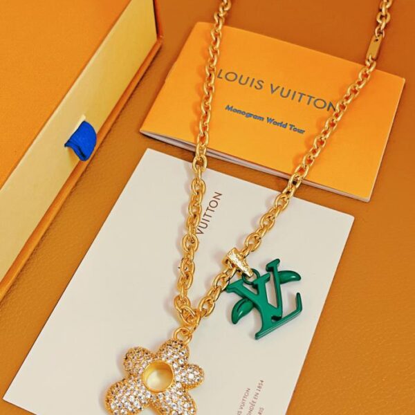 replica,repliche,fake,1:1,earrings,bracelet,ring,jewelry Collana Louuis Vuitton in fiore (511A)