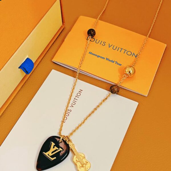 replica,repliche,fake,1:1,earrings,bracelet,ring,jewelry Collana con plettri Louuis Vuitton (0D26)