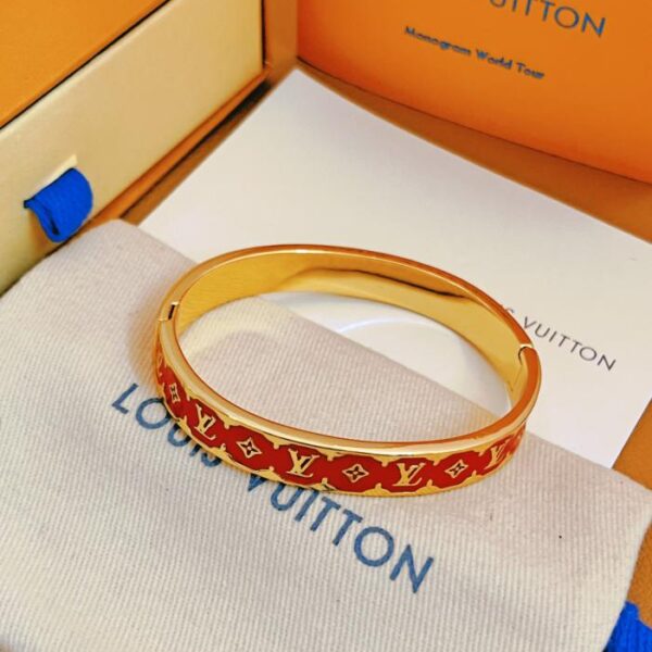 replica,repliche,fake,1:1,earrings,bracelet,ring,jewelry Bracciale Louis Vuitton Nanogram smaltato (FB2F)