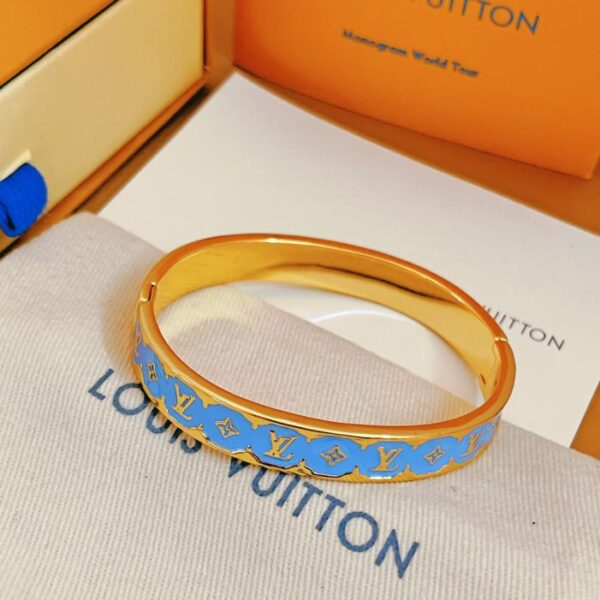 replica,repliche,fake,1:1,earrings,bracelet,ring,jewelry Bracciale Louis Vuitton Nanogram smaltato (D626)