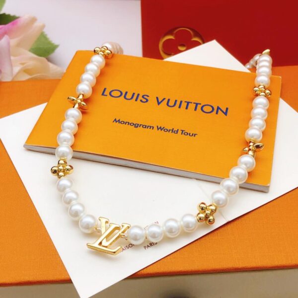 replica,repliche,fake,1:1,earrings,bracelet,ring,jewelry Ultima collana di perle di Louuis Vuitton (C204)