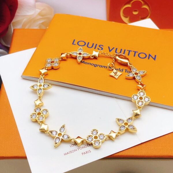 replica,repliche,fake,1:1,earrings,bracelet,ring,jewelry Ultimo braccialetto floreale di Louuis Vuitton (A42A)