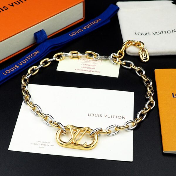 replica,repliche,fake,1:1,earrings,bracelet,ring,jewelry Collana Louis Vuitton Everyday Chain LV (57A4)