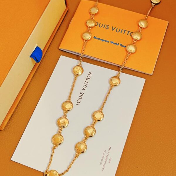 replica,repliche,fake,1:1,earrings,bracelet,ring,jewelry Collana lunga Louuis Vuitton Studs (F675)